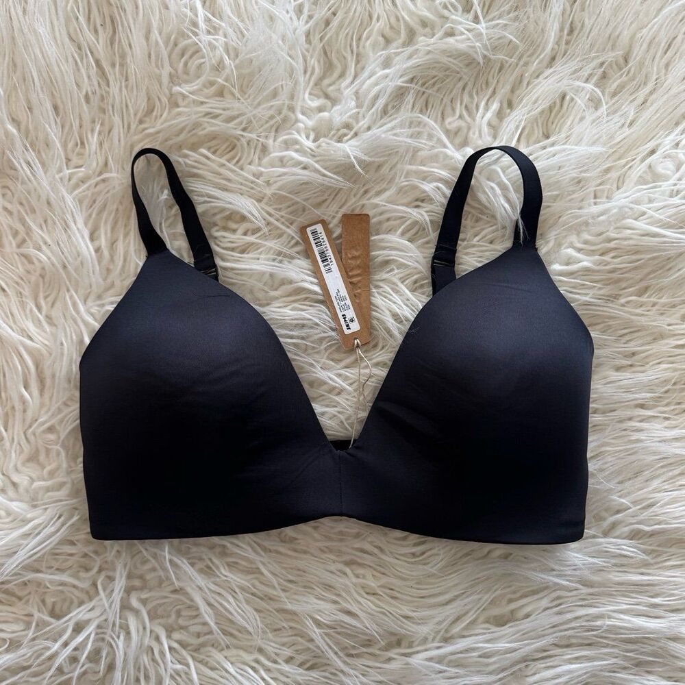 Skims Wireless Lightly Lined Bra Onyx Size 32DD